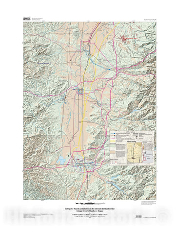 Map : Earthquake hazards and lifelines in the Interstate five urban corridor -- Cottage Grove to Woodburn, Oregon, 2009 Cartography Wall Art :