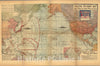 Historic Map : Amazing invasion map : Jap plan to seize the West Coast : Pictorial review, 1943, Vintage Wall Art