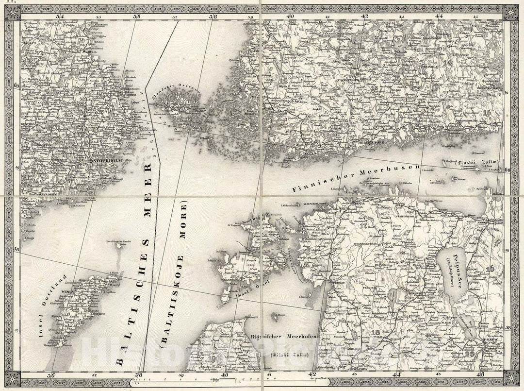 Historic Map : Stockhom. IV, 1837, Vintage Wall Art
