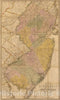 Historic Map : A Map of the State of New Jersey with part of the adjoining States, 1828, Thomas Gordon, Vintage Wall Art