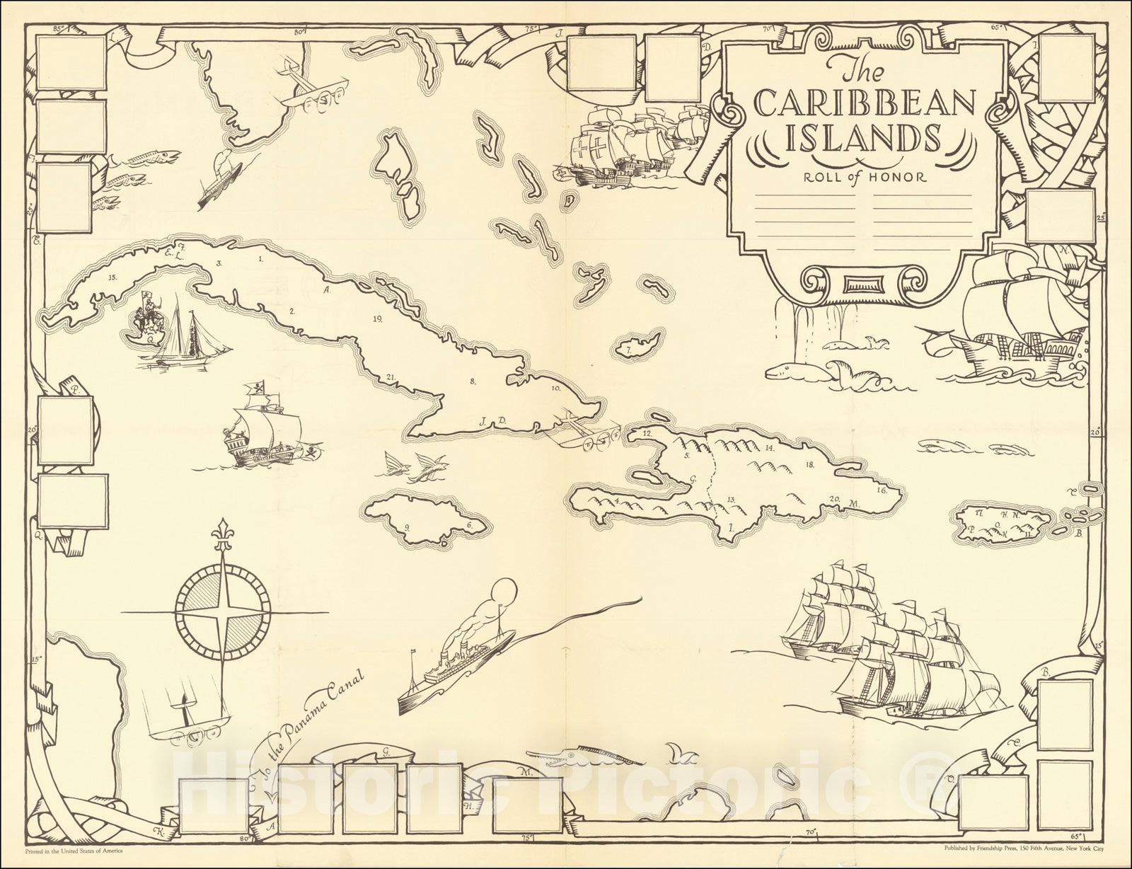 Historic Map : The Caribbean Islands, 1930, Dr. Gilbert Q. LeSourd, Vi – Historic Pictoric historic-map-the-caribbean-islands-1930-dr-gilbert-q-lesourd-vi-historic-pictoric