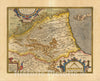 Historic Map : Aprutii Ulterioris Descriptio. 1590., 1603, Abraham Ortelius, Vintage Wall Art
