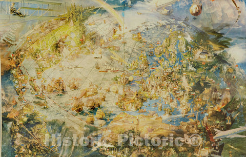 Historic Map : Pictorial Map of The World after WWII, Oliver Neerland, 1949, Vintage Wall Art
