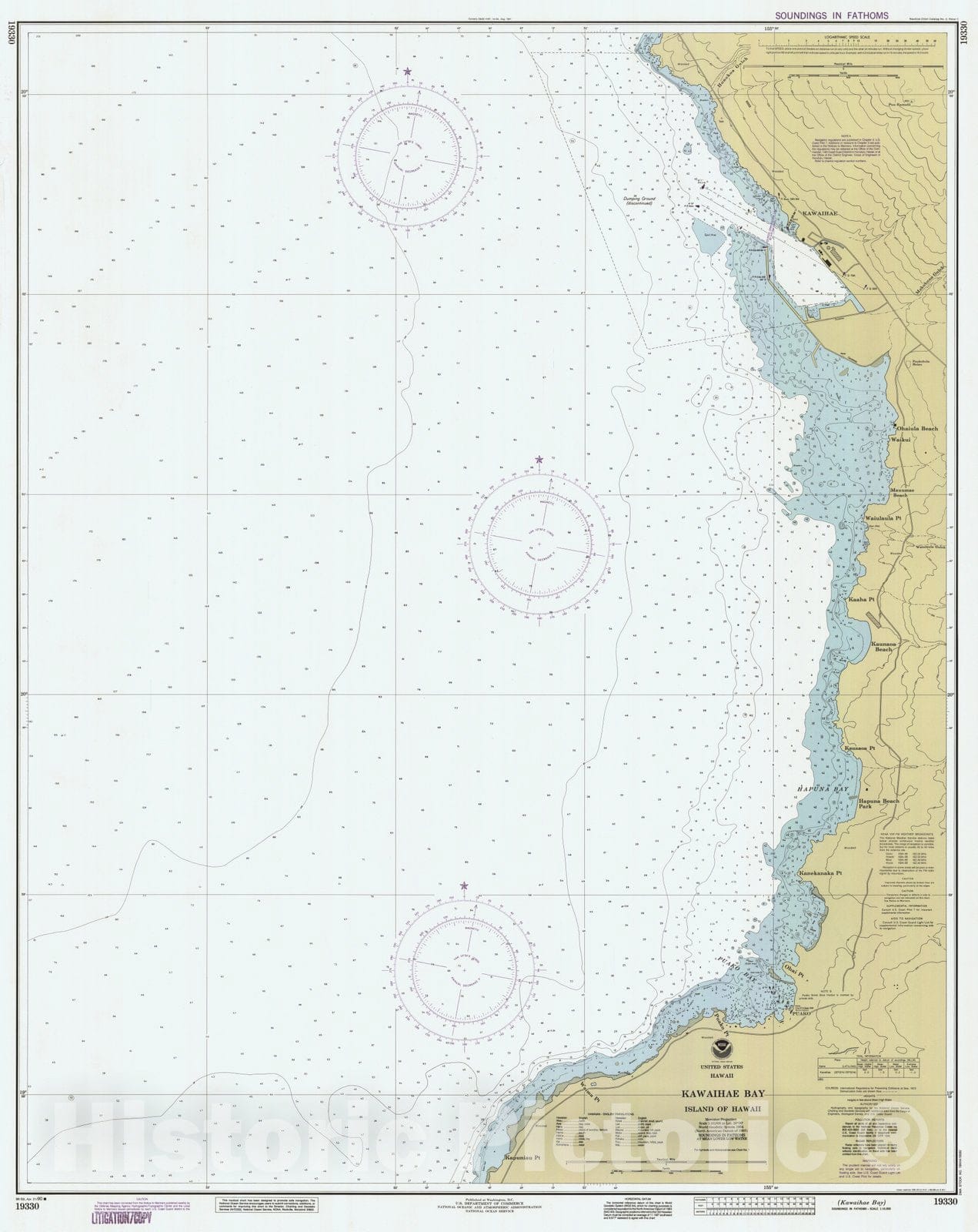 Historic Nautical Map Kawaihae Bay, HI, 1990 NOAA Chart Vintage Wa