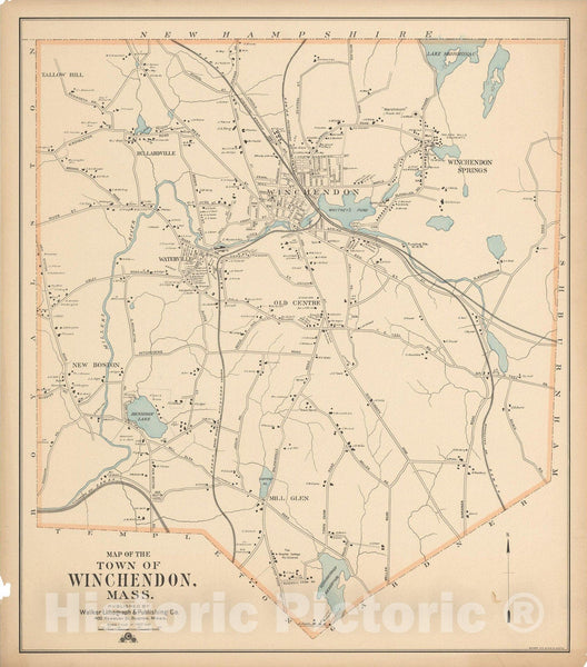 Historic Map Winchendon 1910 , Northeast U.S. State & City Maps , Vi