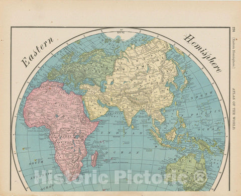 Historic Map : World Map 1900 , Universal Atlas World , v5, Vintage Wall Art