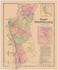 Historic Map : Atlas State of Rhode Island, East Providence 1870 , Vintage Wall Art