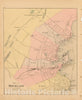 Historic Map : Atlas State of Maine, Rockland 1894-95 , Vintage Wall Art