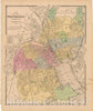 Historic Map : Atlas State of Rhode Island, Providence 1870 , Vintage Wall Art