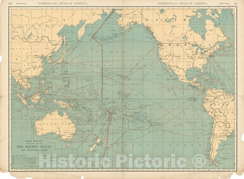 Historic Map : Commercial Atlas of America, 56th Edition, World Map 1925 , Vintage Wall Art