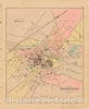 Historic Map : Atlas State of Maine, Biddeford & Saco 1894-95 , Vintage Wall Art