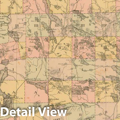 Historic Map : Atlas State of Maine, Piscataquis 1894-95 , Vintage Wall Art