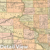 Historic Map : United States Maps, South Dakota 1894 , Vintage Wall Art