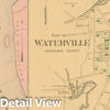 Historic Map : Atlas State of Maine, Waterville 1894-95 , Vintage Wall Art