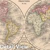Historic Map : World Map 1864 , New General (World) Atlas , Vintage Wall Art