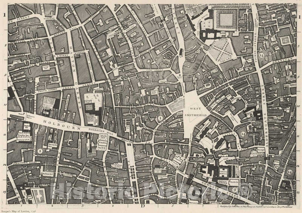 Historic Map : London (England), City Atlas Map, Sheet D 1 (b). 1919 - -  Historic Pictoric