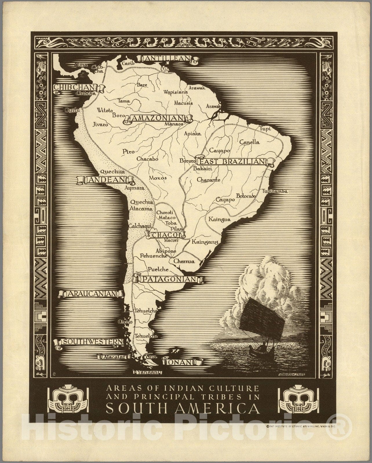Tribes Of South America Map Tribal And Linguistic Map Of South