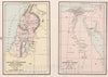 Historic Map : Map of Ancient Palestine and Egypt, 1901 - Vintage Wall Art