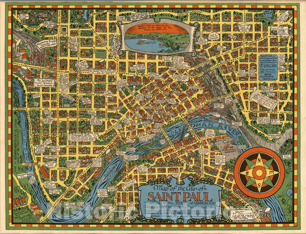 Historic Map : Saint Paul. Capital of the State of Minnesota. 1931