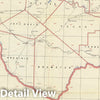 Historic Map : Post Route Map of the State of Texas May 1,1958. (Western Division.) - Vintage Wall Art