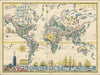 Historic Map : Adventure map of Captain Ezra Diamond. Copyright 1933 - Vintage Wall Art