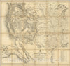 Historic Map : Case Map, Territory of The United States From The Mississippi River To The Pacific Ocean. 1868 - Vintage Wall Art