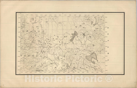 Historic Map : State Engineer's Map of Northern California, Northern California, Shasta, Lassen Counties (sheet 4) 1884 - Vintage Wall Art
