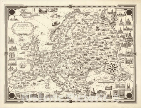 Historic Map : Europe : A pictorial map, by Ernest Dudley Chase, 1938 v2