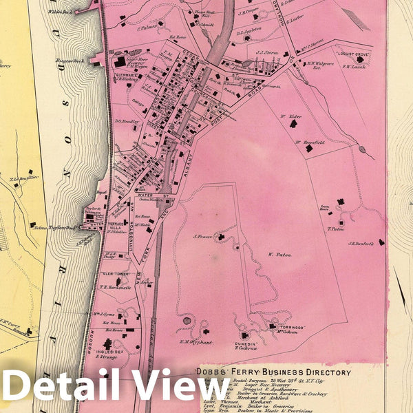 Historic Map Atlas Map, Hastings on Hudson, Dobbs Ferry, Irvington