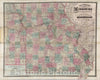 Historic Map : New Sectional Map of The State of Missouri, 1870 - Vintage Wall Art