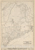 Historic Map : Railway Distance Map of the State of Maine, 1934 - Vintage Wall Art