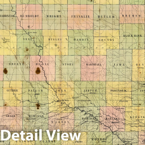 Historic Map : Township Map of The State of Iowa, 1851 v1