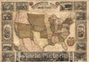 Historic Map : Pictorial Map of The United States, 1849 - Vintage Wall Art