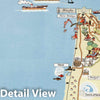 Historic Map - Haifa. (to accompany) Israel in pictorial maps, 1957 Atlas - Vintage Wall Art