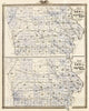 Historic Map : 1875 Maps of the State of Iowa showing representative districts, senatorial districts. - Vintage Wall Art