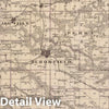 Historic Map : 1875 Map of Davis County, State of Iowa. - Vintage Wall Art