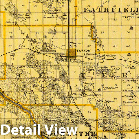 Historic Map : 1875 Map of Cedar County, State of Iowa. - Vintage Wall Art