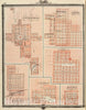 Historic Wall Map : 1875 Plans of Centerville, Leon, Moulton, Seymour and Quincy, State of Iowa. - Vintage Wall Art