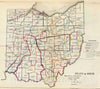 Historic Map : National Atlas - 1866 State of Ohio. - Vintage Wall Art