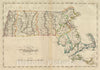 Historic Map : 1814 The State of Massachusetts : Vintage Wall Art