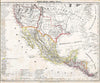Historic Map : Mexico; United States, Texas, , Central America 1855 Mexico, Mittel-America, Texas. , Vintage Wall Art
