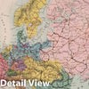 Historic Map : 1876 Nouvelle Elementaire de l'Europe a l'Usage des Ecoles Primaires. - Vintage Wall Art