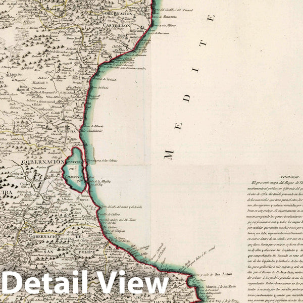 Historic Map Spain, 1788 Composite map 7881. Mapa geografico del r
