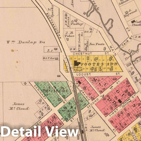 Historic Map 1890 Lodi, Wisconsin, Atlas Vintage Wall Art