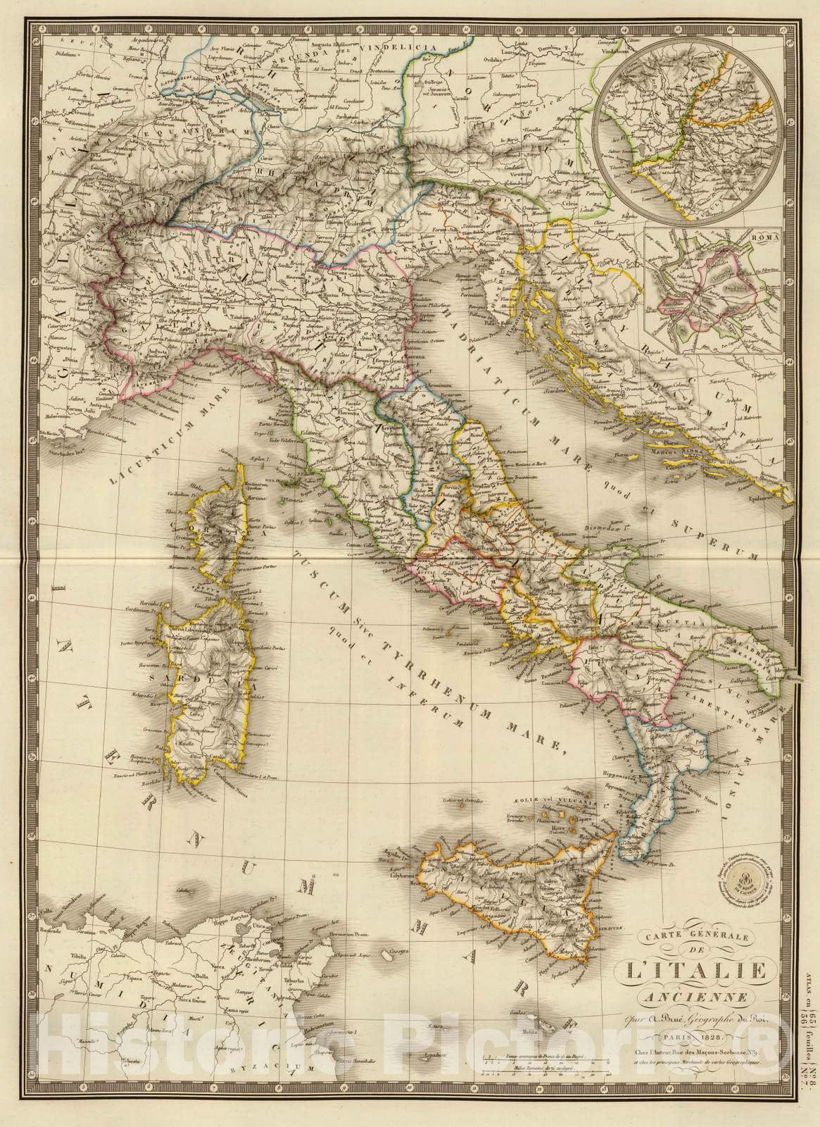 Carte Historique Vintage De Vercelli (Italie) Par Blaeu, 1682 - Reproduction 23x26,18 Pouces