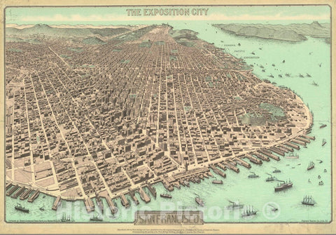 Historic Map - 1968 Pictorial Map - The Exposition City San Francisco. 1968. - Vintage Wall Art