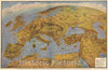 Historic Map : Battle Fronts of The Great War, 1918 Pictorial Map - Vintage Wall Art