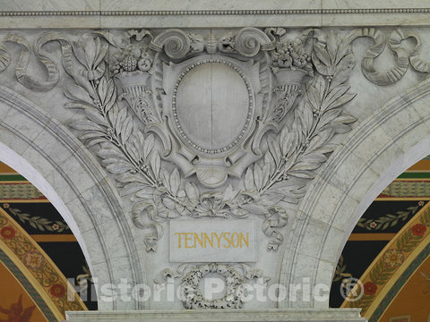 Photo - Great Hall. Cartouche of Tennyson. - Fine Art Photo Reporduction