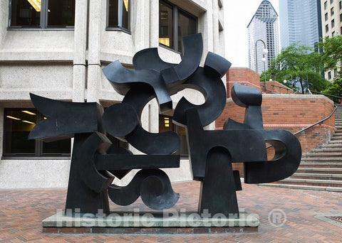 Photo - Exterior Sculpture at The Jackson Federal Building, Seattle, Washington- Fine Art Photo Reporduction