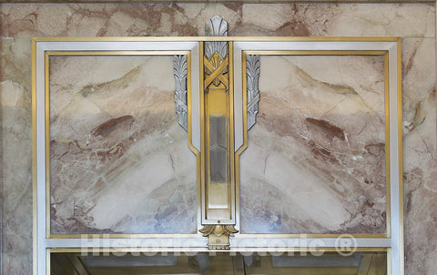 Photo - Interior detail above elevator in lobby on west side of building (2nd Street side). Library of Congress John Adams Building, Washington, D.C.]- Fine Art Photo Reporduction